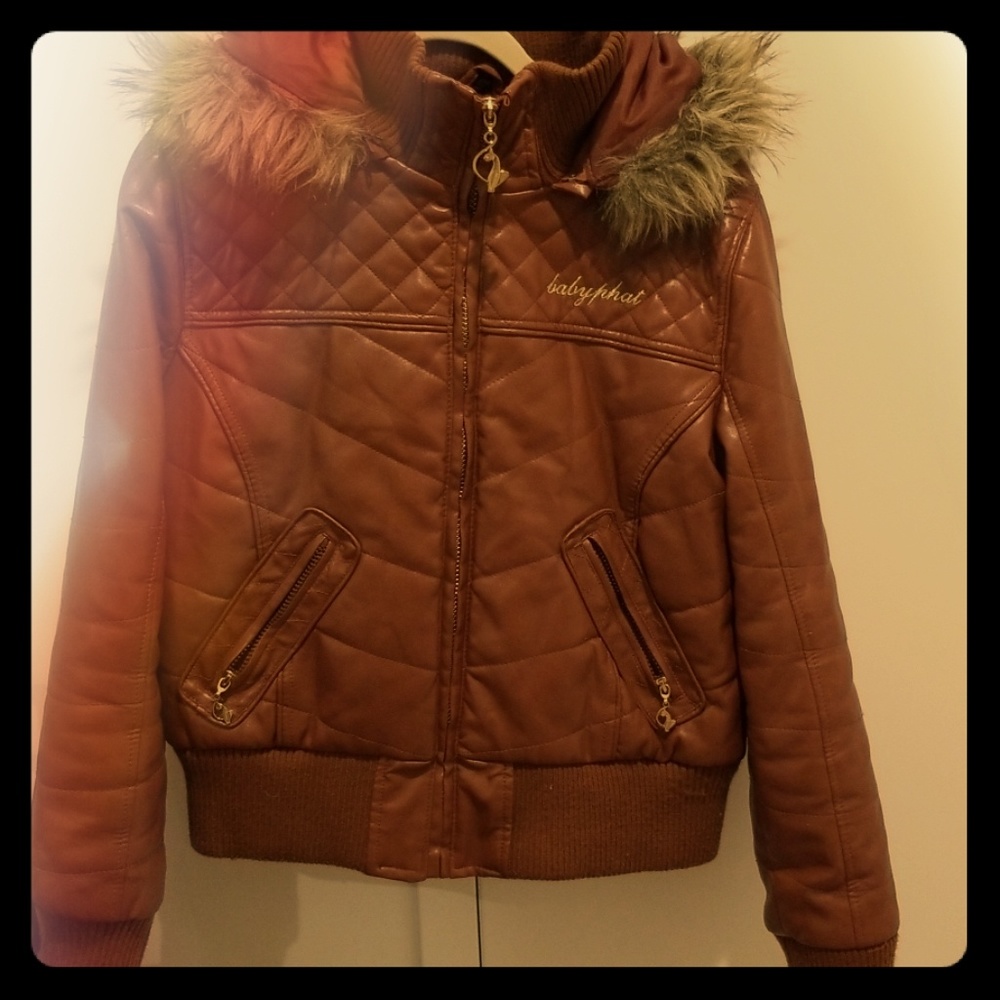 Baby Phat bomber jacket, removable hood